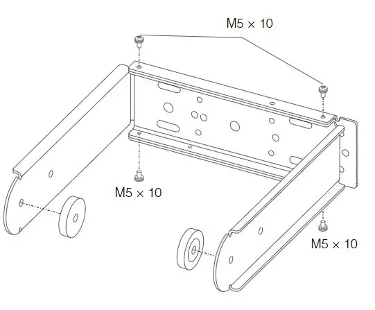 YAMAHA UB-DXRDHR10 U-Bracket Owner's Manual - Assemble two L-shaped brackets into a U-shape using the included M5 × 10 screws