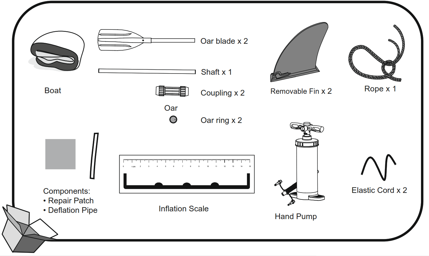 Bestway 65097E Hydro-Force Koracle Inflatable Fishing Kayak Set - Fig