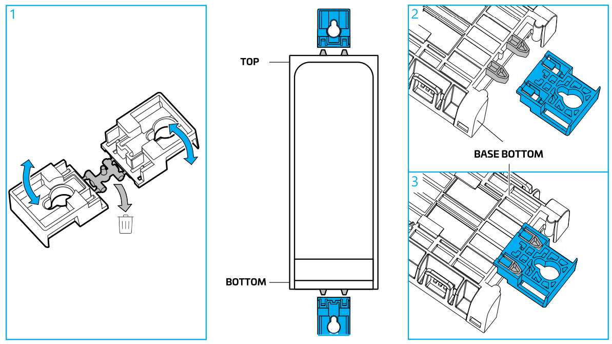 COMMSCOPE CC 100 NOVUX Fiber Optic System - Mounting tabs installation