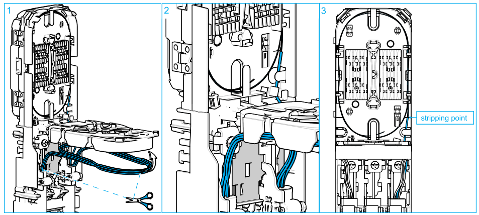 COMMSCOPE CC 100 NOVUX Fiber Optic System - splice tray rear