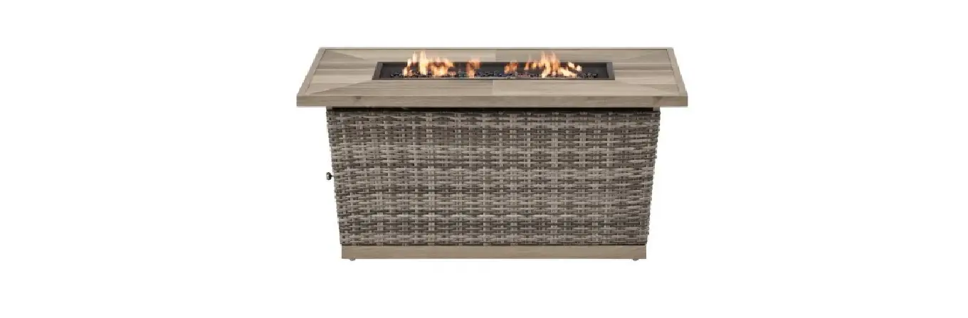 Home Decorators Collection Fhws80124 Avondale Wicker Rectangular Lp Fire Pit User Guide