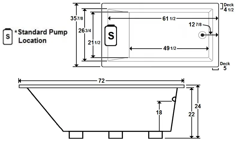 Laurel-Mountain-6632PW064-PARKER-3-66-Inch-x-32-Inch-Drop-In-Acrylic-Whirlpool-fig-2