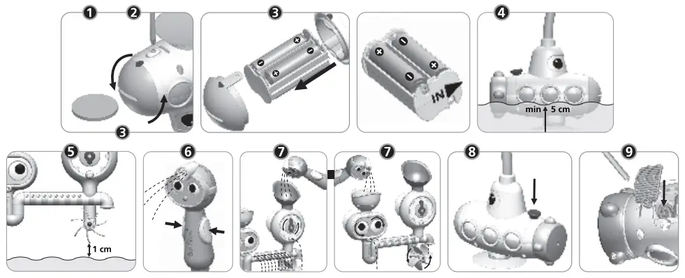 YooKidoo 40139 Watering Station with Submarine - Figure 1