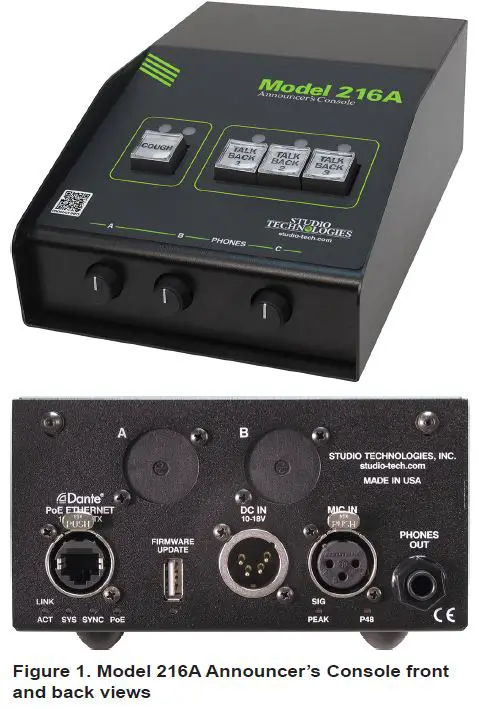 STUDIO TECHNOLOGIES 216A Announcer’s Console-1