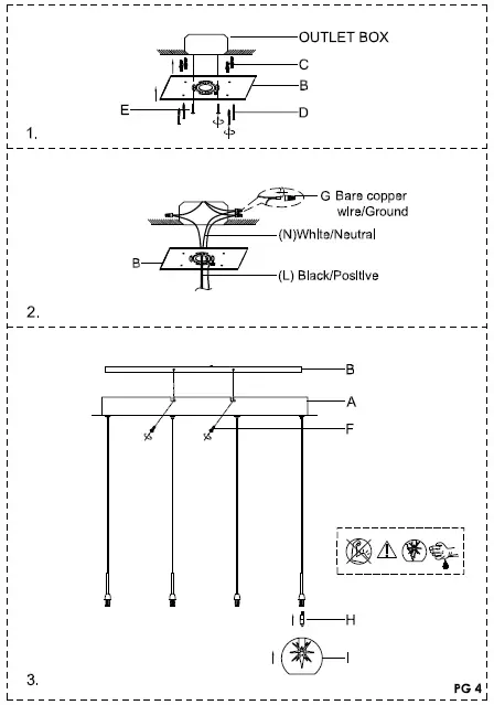 ET2 Contemporary Lighting E20107-24 Starburst 8-Light Pendant 2