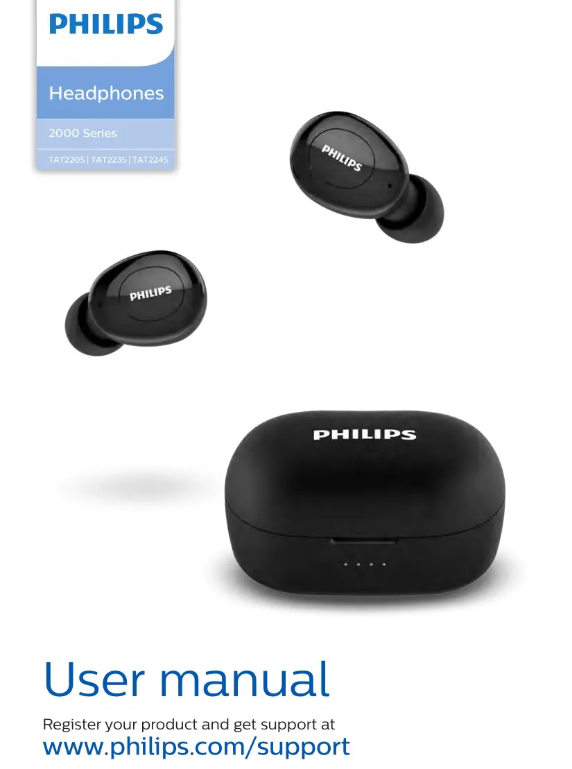 Philips 2000 Series Earbuds User Manual [TAT2205, TAT2235, TAT2245]