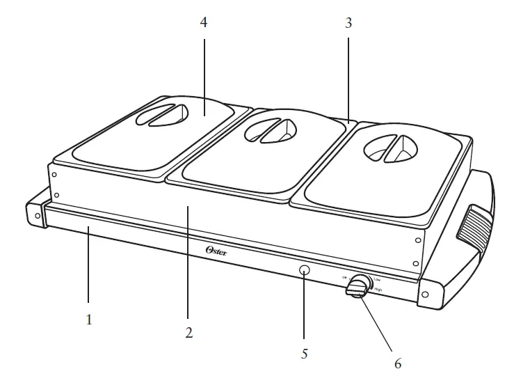 Oster CKSTBSTW00 Buffet Server Tray-fig-1