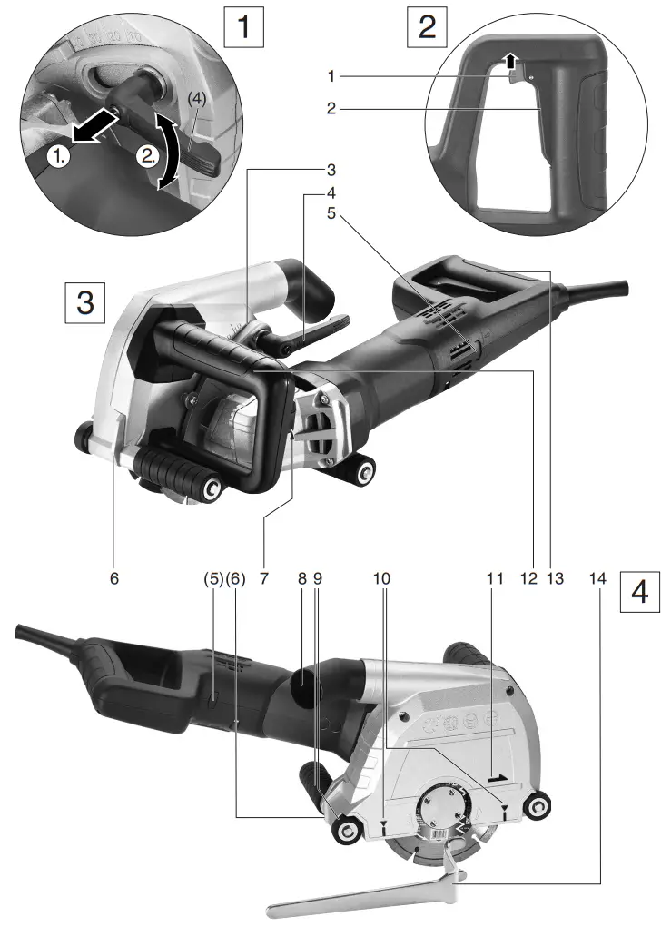 HIKOKI CM 5MA 125mm Wall Chaser -fig1