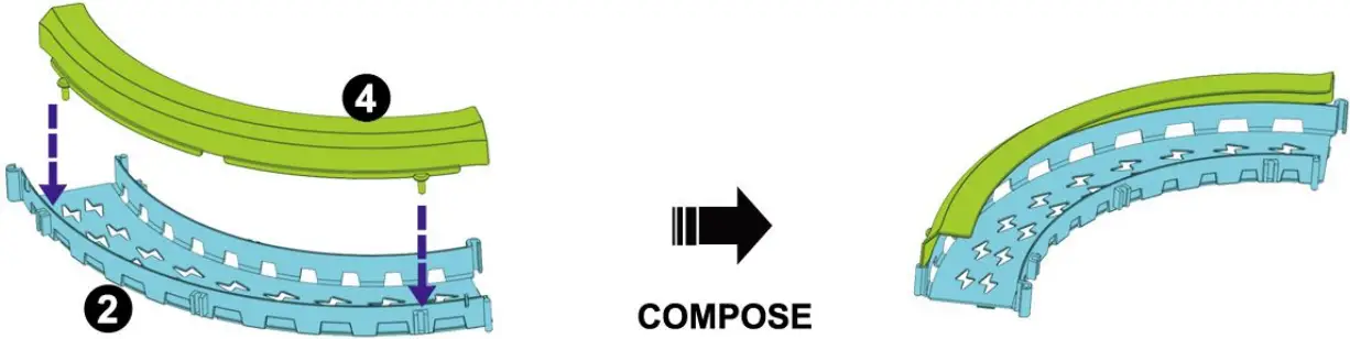 Curve Guardrail Assembly