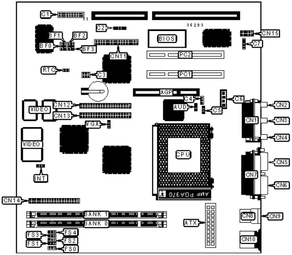 ASUS MEZ VM Socket 370 Intel 440ZX Mendocino Motherboard