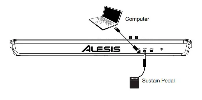 ALESIS V49 MKII MIDI Keyboard 49 Key with Pads - Setup
