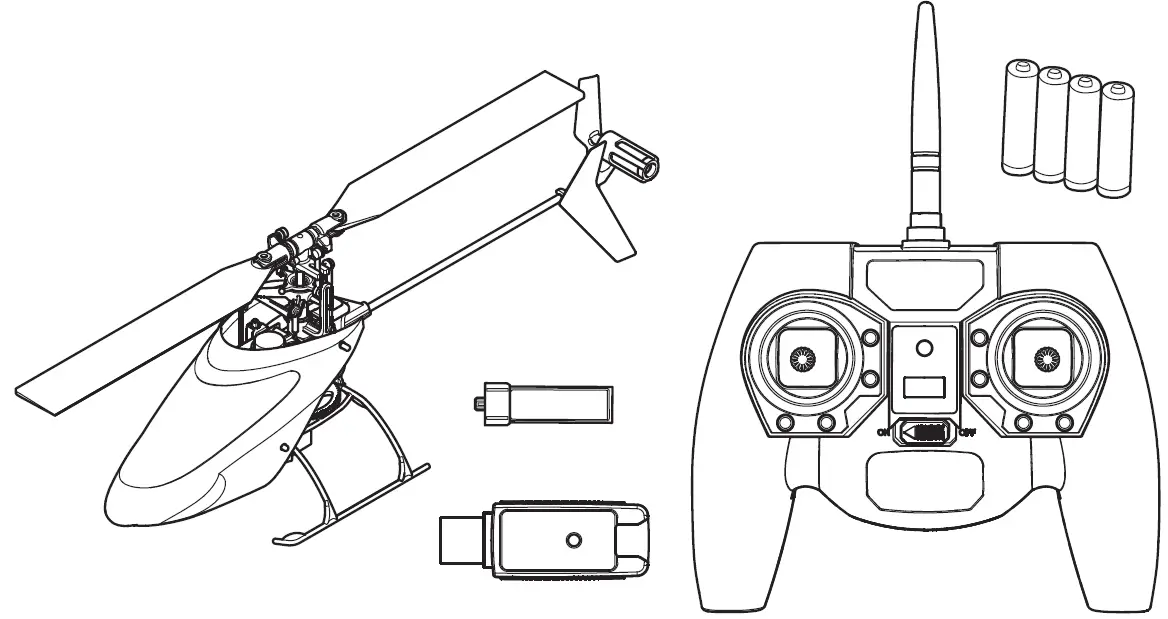 BLADE BLH01300 Nano S3 RTF with AS3X and SAFE box content