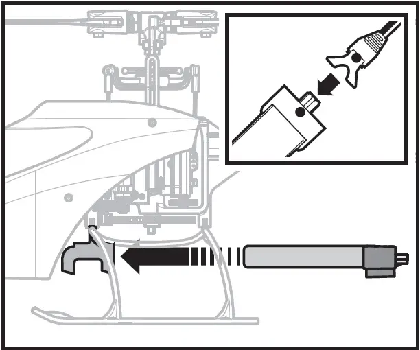 BLADE BLH01300 Nano S3 RTF with AS3X and SAFE installing the fight battery