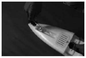 a close up of a knife