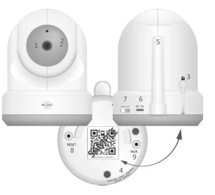 ELRO BC3000 Baby Monitor Royale XL Touch Screen- overview