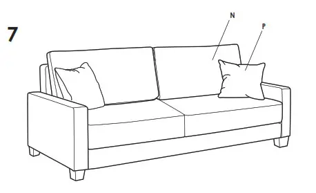 LIVING SPACES Pascal Drop Back Sofa Bed- 7
