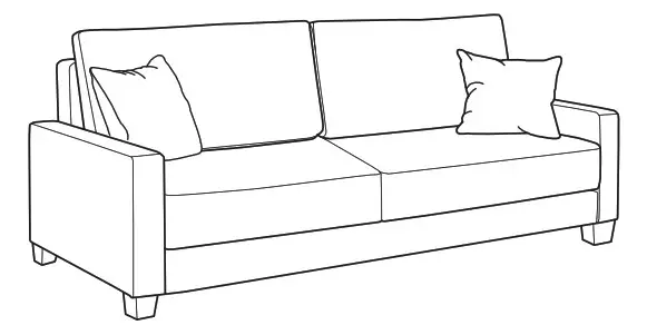 LIVING SPACES Pascal Drop Back Sofa Bed