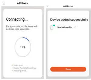 MORRIS MAP 36310 Air Purifier-connection