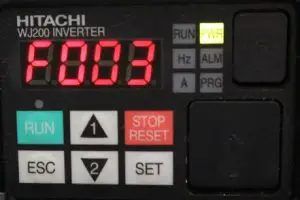 HITACHI WJ200 Drives 150HF - Deceleration Time