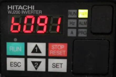 HITACHI WJ200 Drives 150HF - Stop Mode