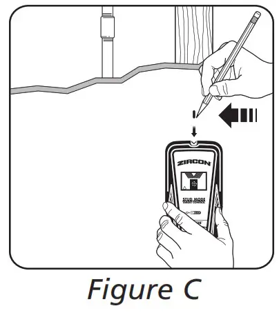 ZIRCON SuperScan K1 Advanced Stud Finder- Figure C
