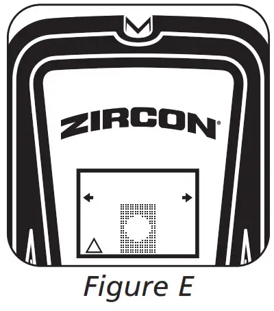 ZIRCON SuperScan K1 Advanced Stud Finder- Figure E