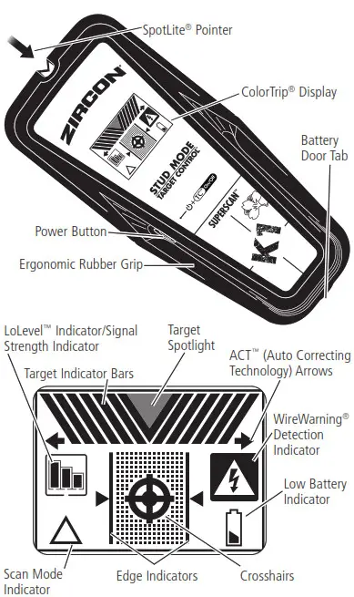 ZIRCON SuperScan K1 Advanced Stud Finder- overview