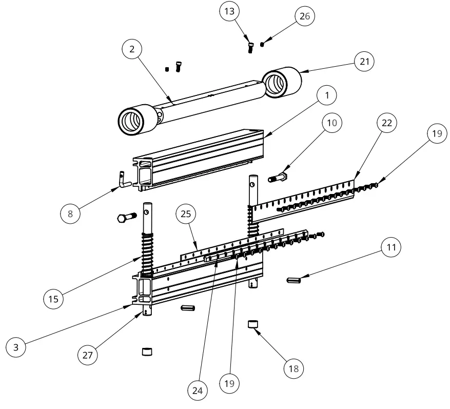BULLET ES90 0126 26 Inch EZ Shear Flooring Shear - PARTS BREAKDOWN 2