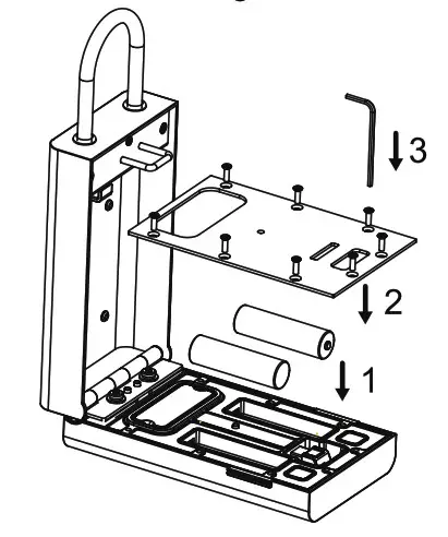 TACKLIFE K1 Smart Lock Box - Battery Loading