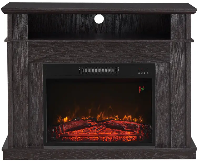 HOMCOM 40 in MDF Electric Fireplace with Mantel Freestanding Heater-