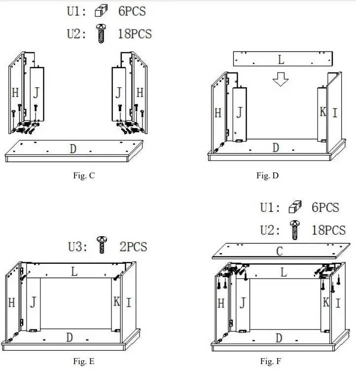 HOMCOM 40 in MDF Electric Fireplace with Mantel Freestanding Heater-Installation1