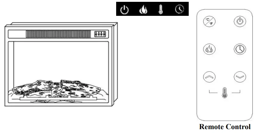 HOMCOM 40 in MDF Electric Fireplace with Mantel Freestanding Heater-OPERATION