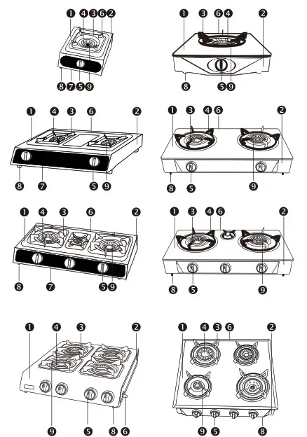Ramtons RG537 Gas Cooker - Parts