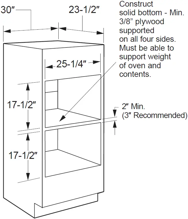Installation over another Built-In SpeedCook Oven
