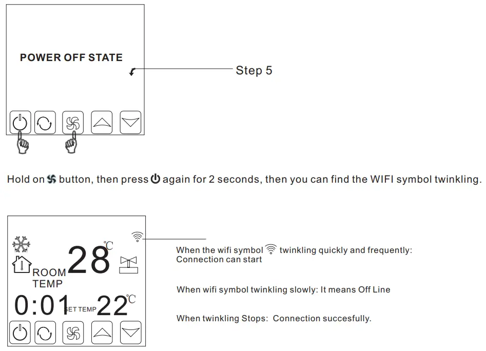 BEOK TGT70 WiFi Fan Coil Thermostat Instruction Manual - Connection Thermostat with Phone