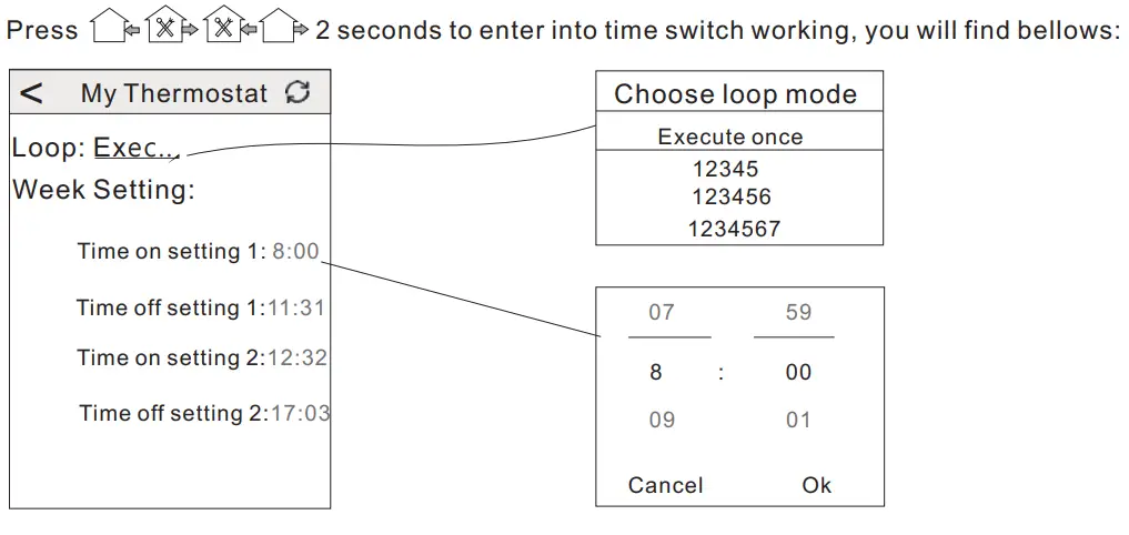 BEOK TGT70 WiFi Fan Coil Thermostat Instruction Manual - Thermostat Setting through Phone Operation