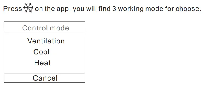 BEOK TGT70 WiFi Fan Coil Thermostat Instruction Manual - Working mode
