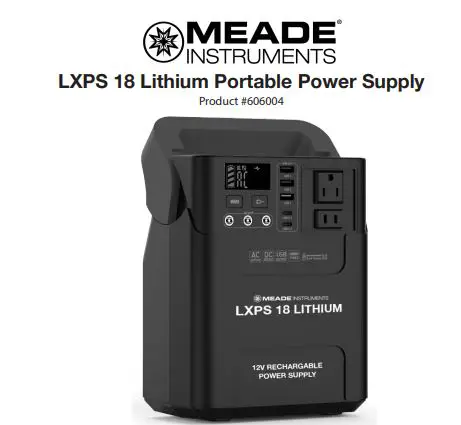 Meade LXPS 18 Lithium Portable Power Supply