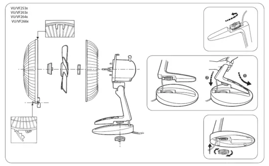 Rowenta VU VF211x Freestanding Fan 1
