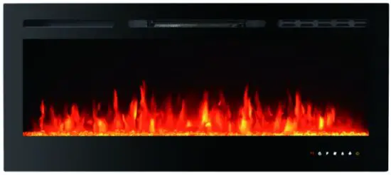 North West Fireplace 193772MBP Hastings Home 50 in W Black LED Electric Fireplace