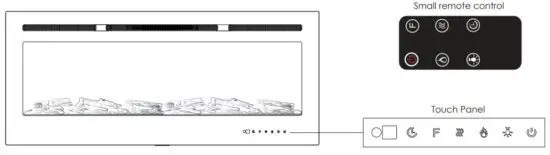 North West Fireplace 193772MBP Hastings Home 50 in W Black LED Electric Fireplace - figure 12