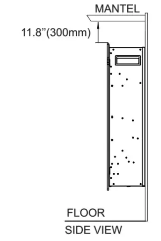 North West Fireplace 193772MBP Hastings Home 50 in W Black LED Electric Fireplace - figure 4