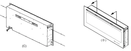 North West Fireplace 193772MBP Hastings Home 50 in W Black LED Electric Fireplace - figure 6