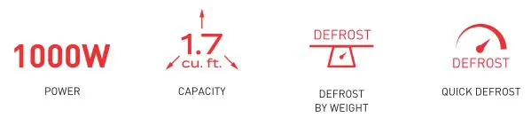 FURRION 1.7 cu. ft. Otr Convection Microwave Oven - Highlighed Features 1