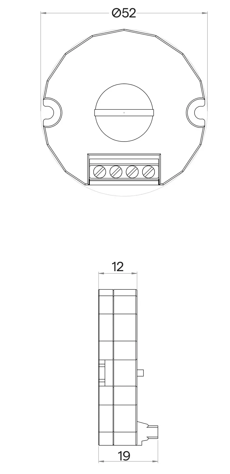 VADSBO LD220WCM Bluetooth Dimmer - Dimensions