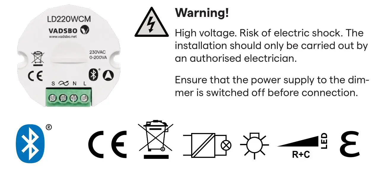 VADSBO LD220WCM Bluetooth Dimmer - overview