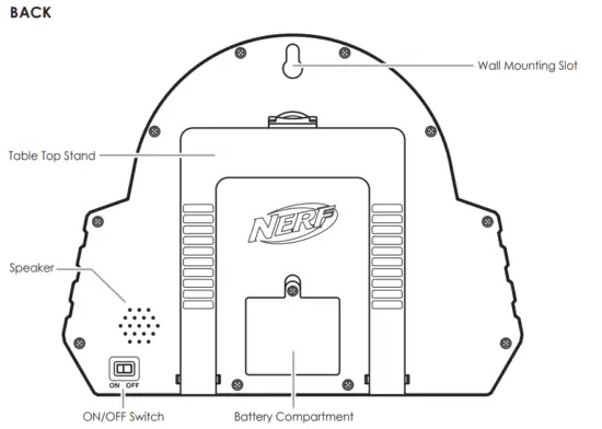 NERF Elite Digital Light Up Target - BACK