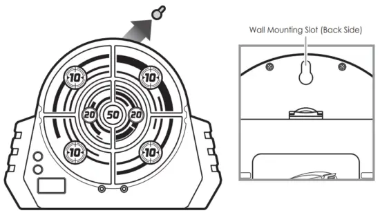NERF Elite Digital Light Up Target - mounting slot