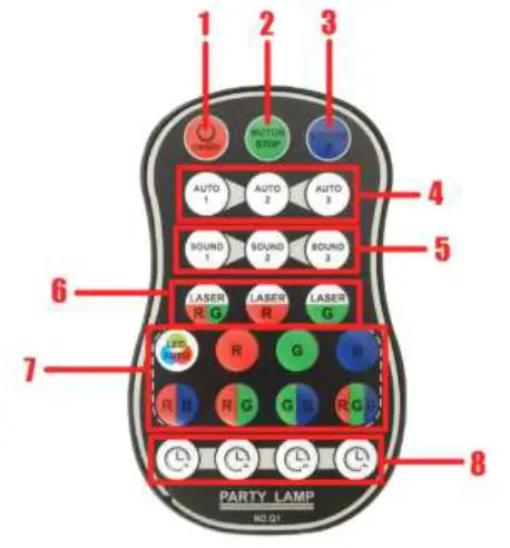S-MANIA 30424197 Party Light Flashy - REMOTE CONTROL