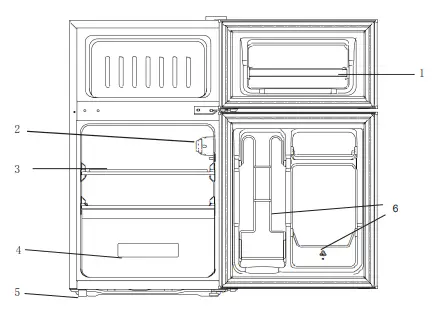 COSTWAY-EP24877SL-3.3-CU.FT-Compact-Refrigerator-and-Freezer-fig-1